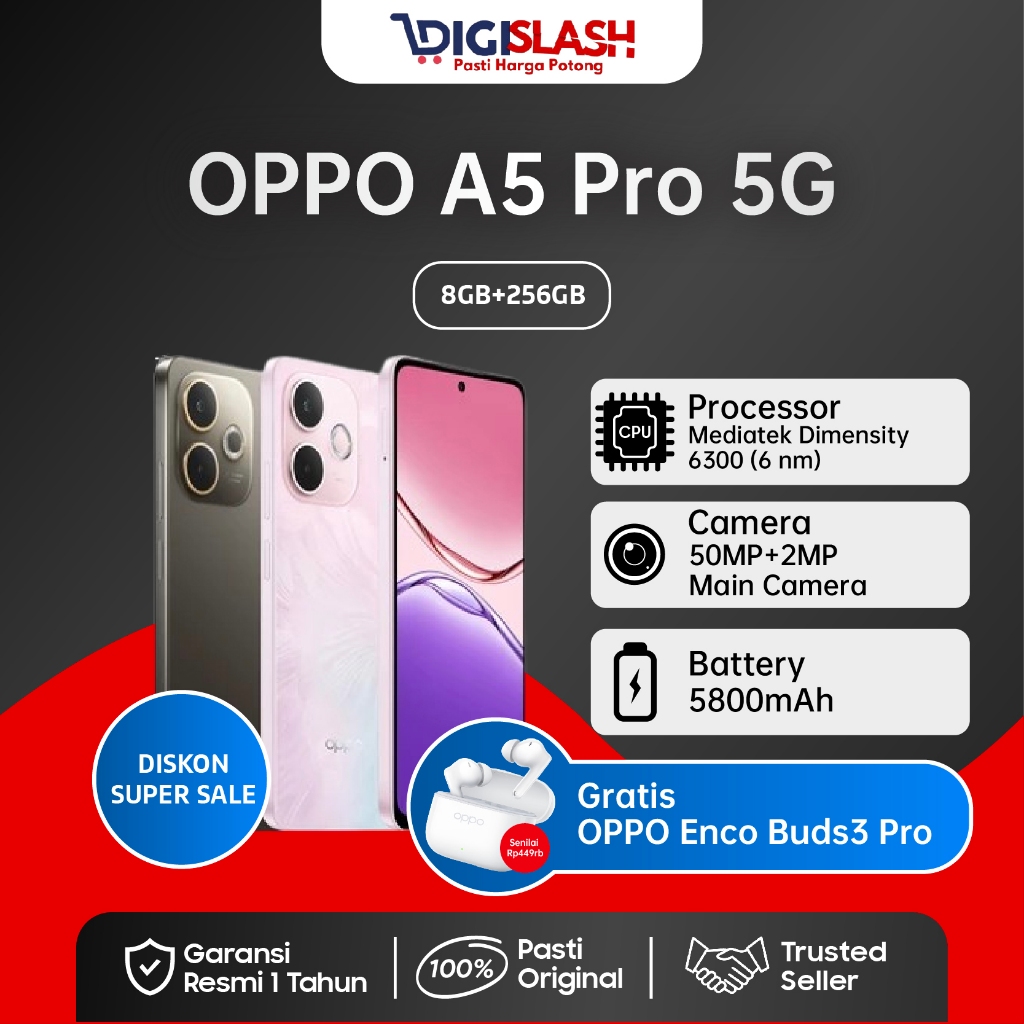 OPPO A5 Pro 5G NFC 8GB/256GB - Garansi Resmi