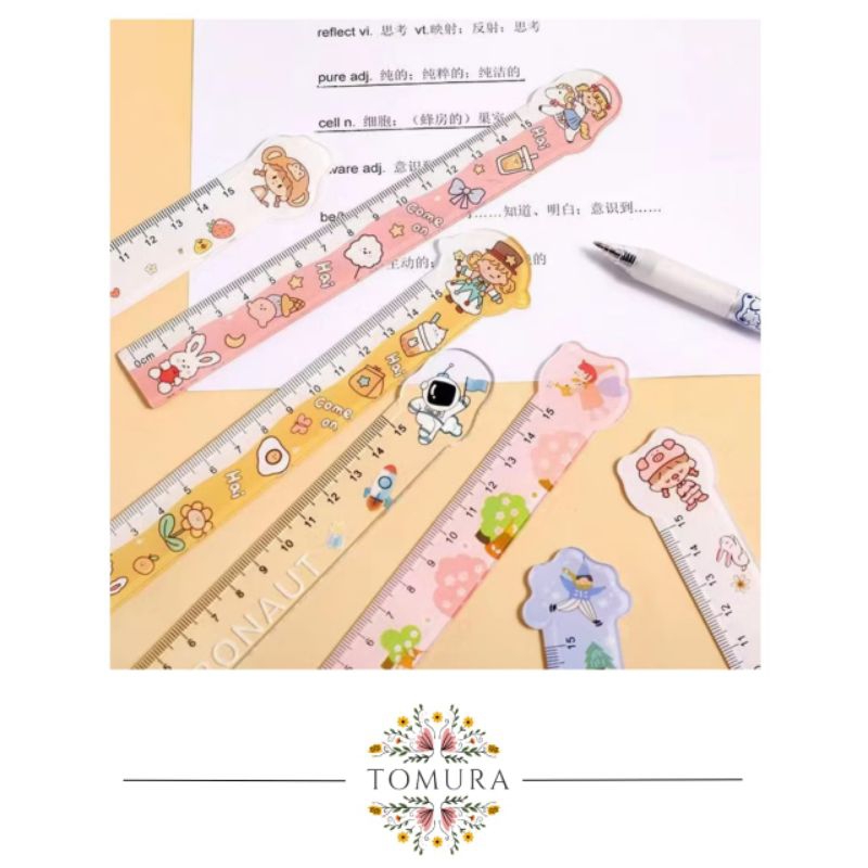 

Penggaris Lucu Anak 15cm Ruler Pelajar Mahasiswa Motif Astronot, Sirkus Funny Stationary