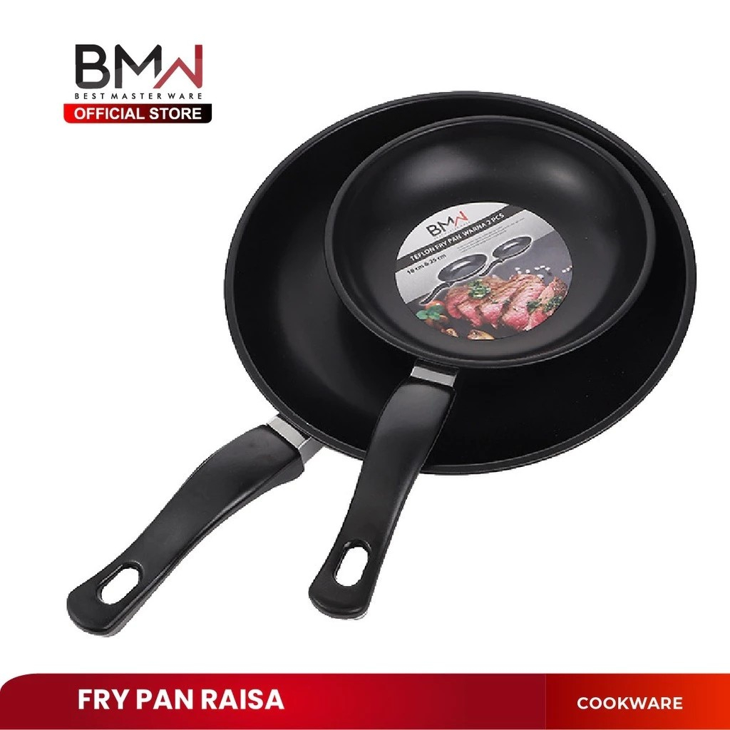 FRY PAN SET TRI J 2 PCS teflon set tri j Fry pan set serbaguna Fry pan set anti lengket