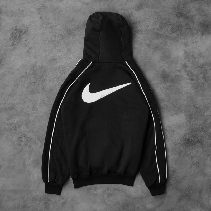 Jaket sweater hoodie nike big logo full tag label