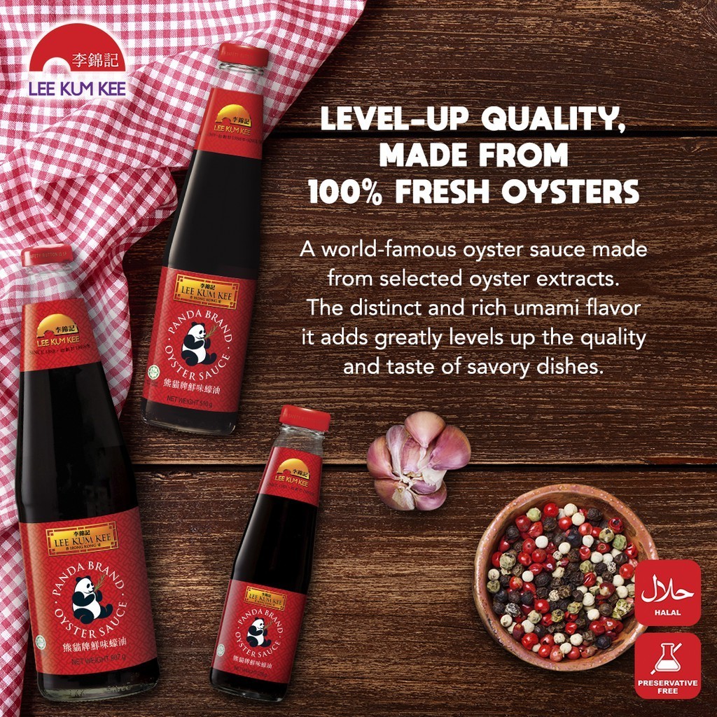 

RB Saus Tiram Cap Panda 510 gr Oyster sauce Lee Kum Kee Pengiriman Via Gojek Instan