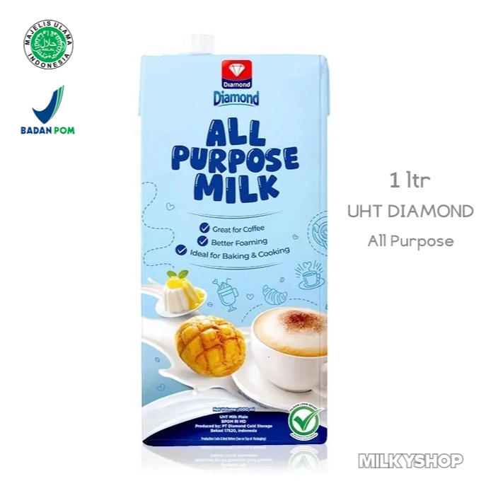 

SUSU UHT ALL PURPOSE MILK DIAMOND 1 LITER VIA GOJEK INSTAN