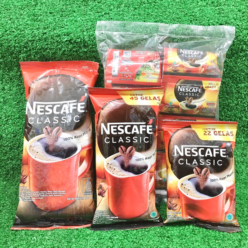 

Nescafe Classic Pure Coffee Refill Sachet Kopi Murni Lokal HALAL