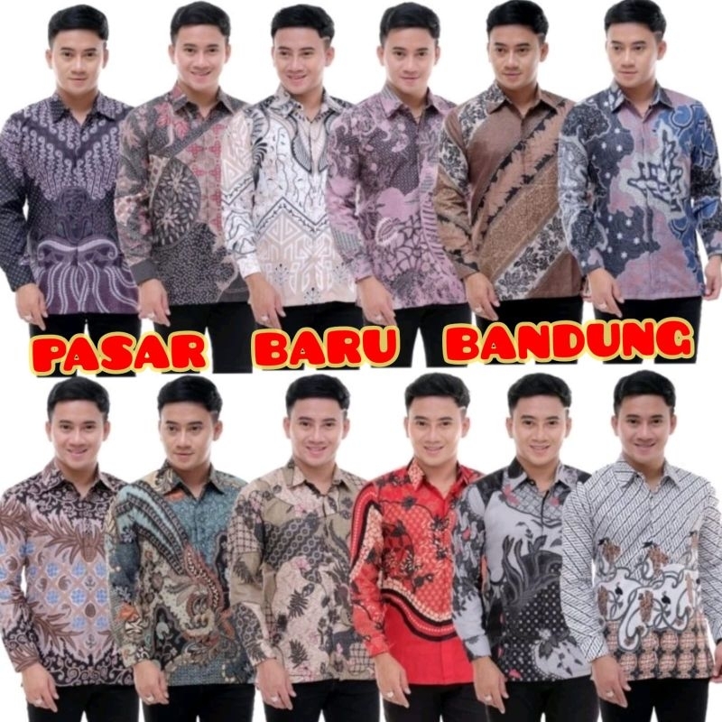Brand Bandung Batik Terbaru Kemeja Batik Pria Batik Pria Batik Lengan Panjang Baju Batik