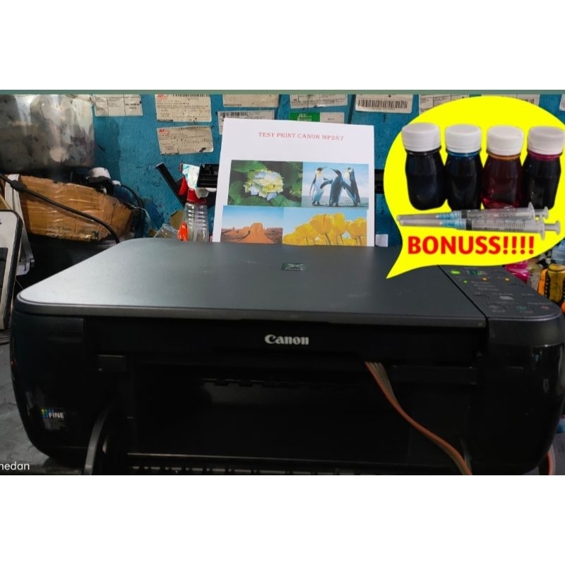printer Canon mp287 multifungsi second siap pakai