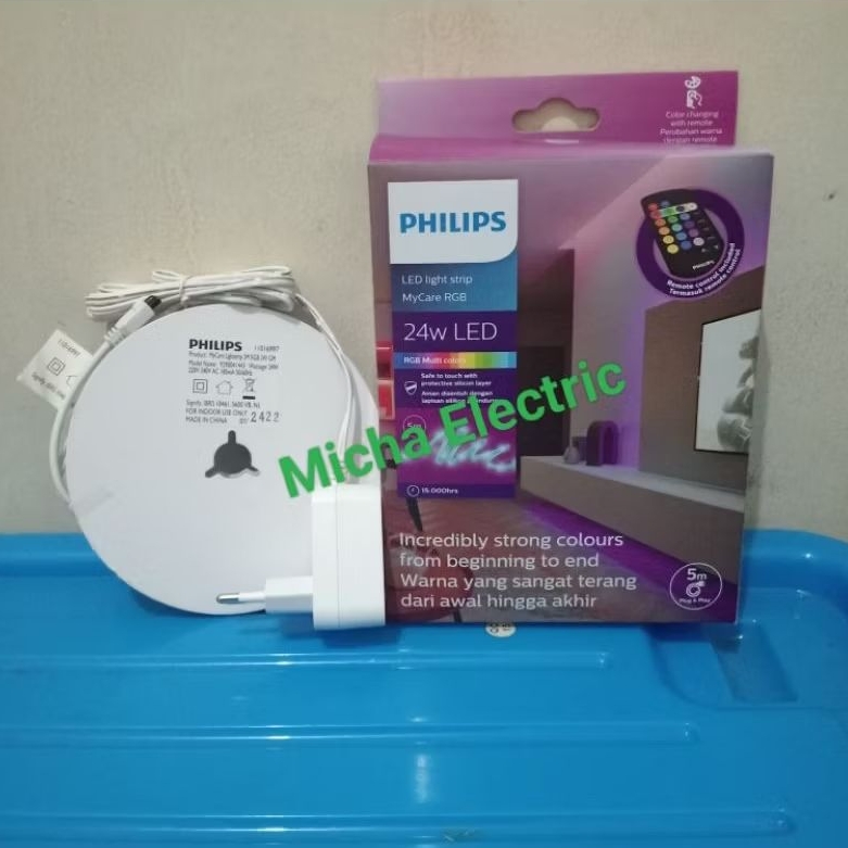 Philips LED Strip RGB 24V 24W Indoor/ Strip Light Philips Multi Colours 24V 24W Indoor 5mtr