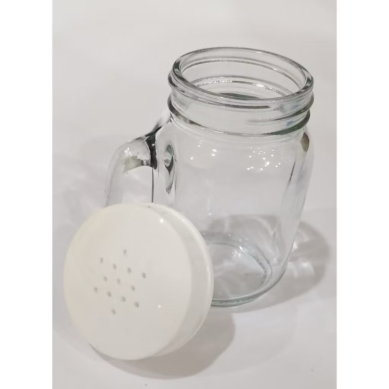 Jar Kaca 125 ml + Tutup Plastik Berlubang | Wadah Rempah / Bumbu Tabur / DIY