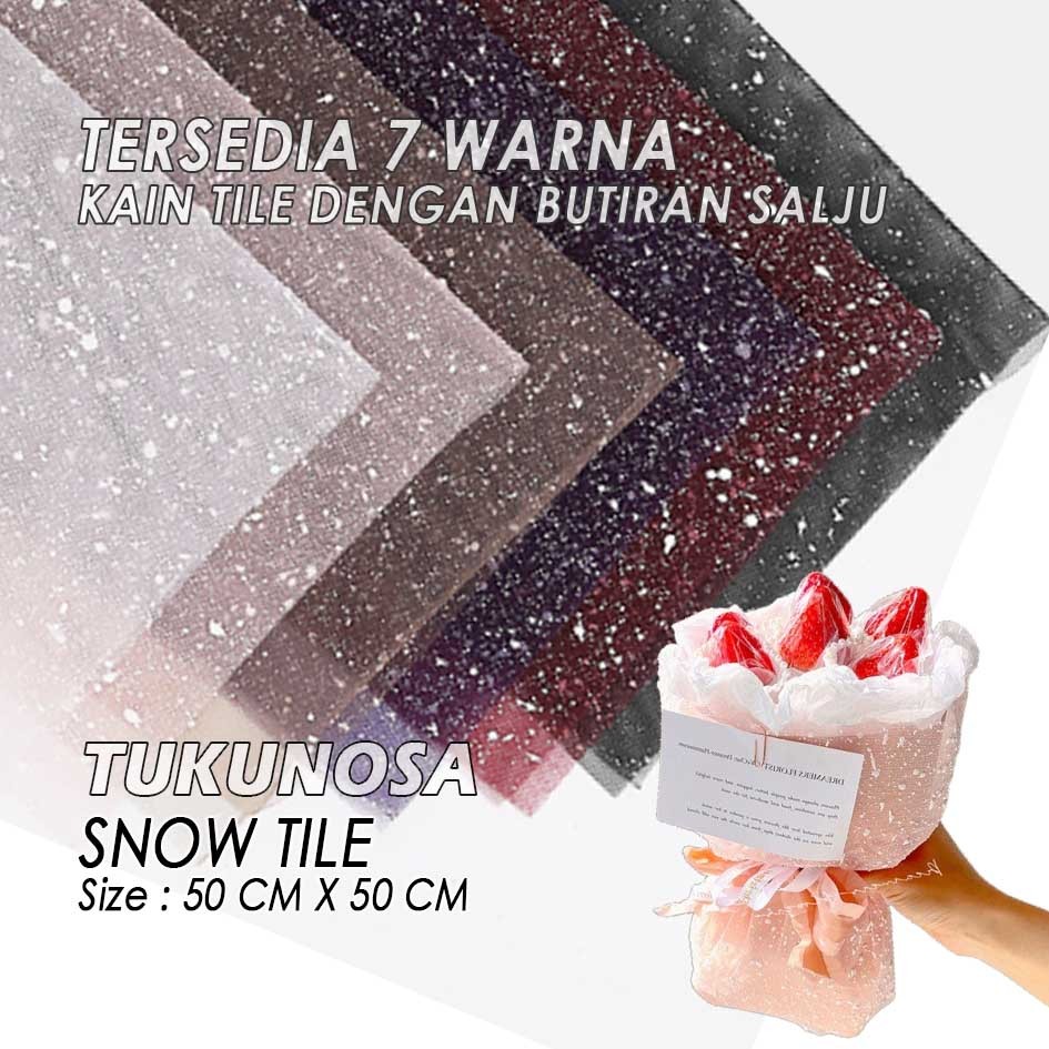 FLOWER WRAPPING MESH SNOW TILE - JARING SALJU JALA SALJU TULLE SALJU WRAPPING BUKET BUNGA BOUQUET