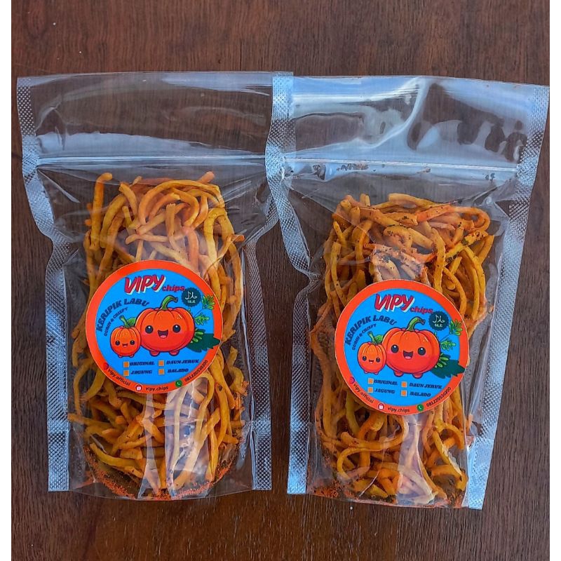 

VIPY CHIPS LIDI (110 GR) KERIPIK LABU RASA BALADO DAUN JERUK