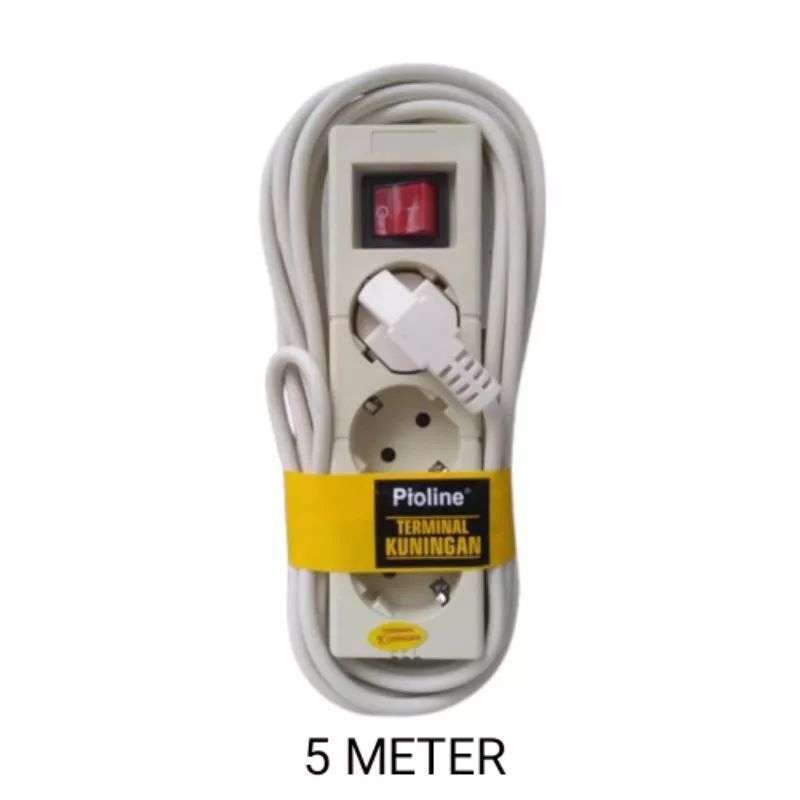 Stop Kontak 3 dan 4 Lubang + Panjang 5 Meter Colokan Cok Kabel Listrik/Stop Kontak/Colokan Listrik/T
