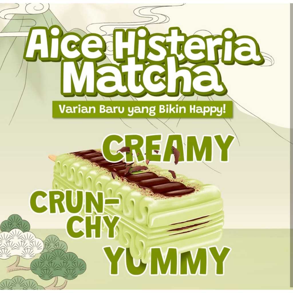

ICE CREAM AICE HISTERIA MATCHA ISI 24 PCS