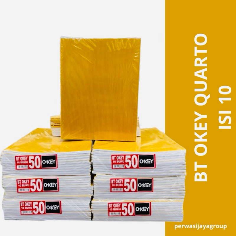 

BUKU TULIS OKEY 50 QUARTO(KECIL)|ISI 10 BUKU