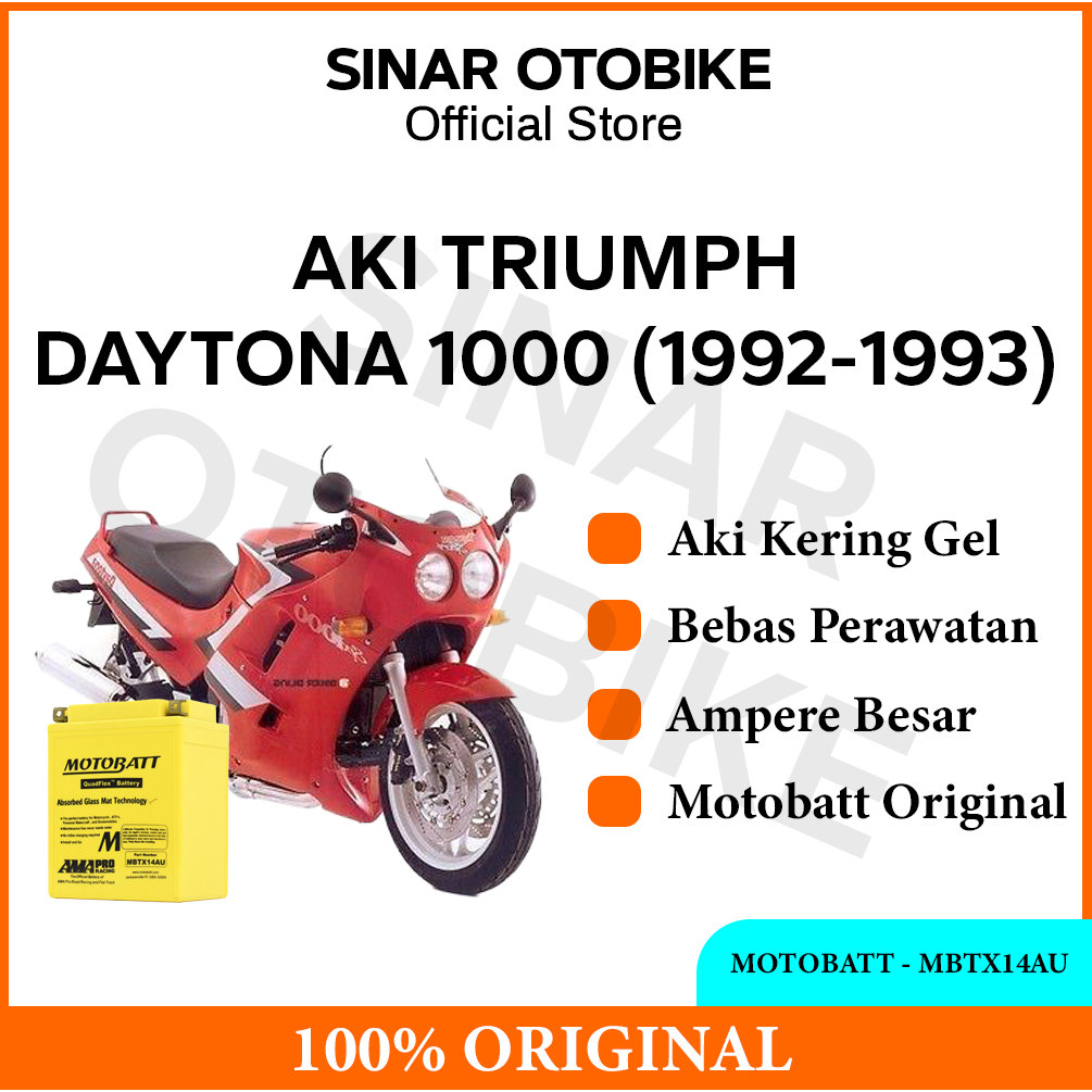 AKI TRIUMPH DAYTONA 1000 MOTOBATT - MBTX14AU