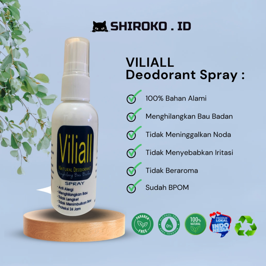 VILIALL Deodoran Tawas Spray Bpom Halal 60ML