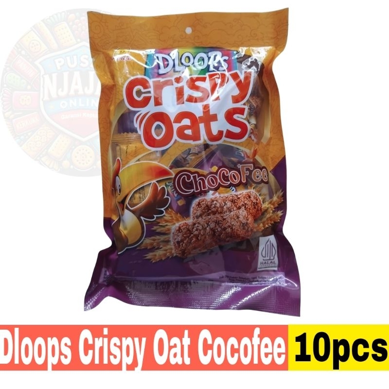 🟥 Dloops Crispy Oat Chocofee Cokelat Kopi Bag isi 10pcs 🟥