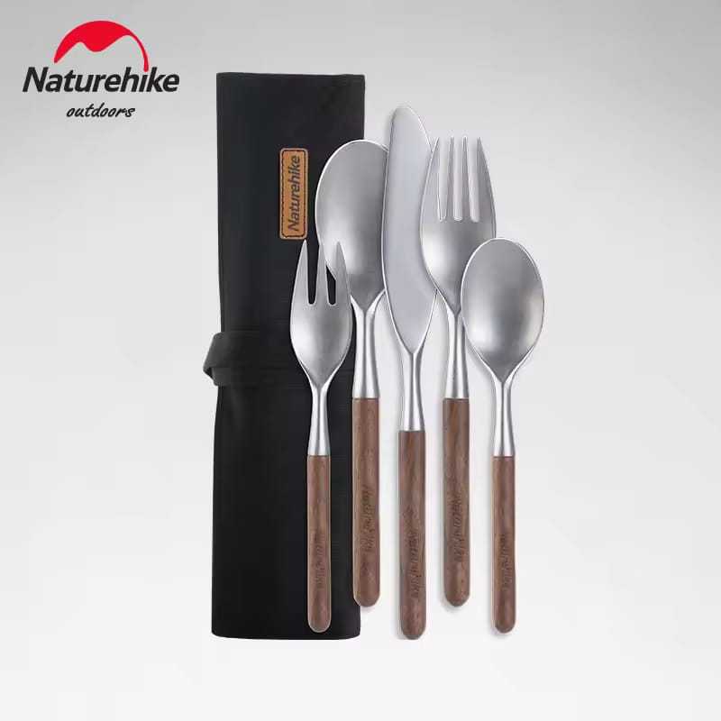 STAINLESS STEEL WOODEN TABLEWARE NATUREHIKE NH20CJ014