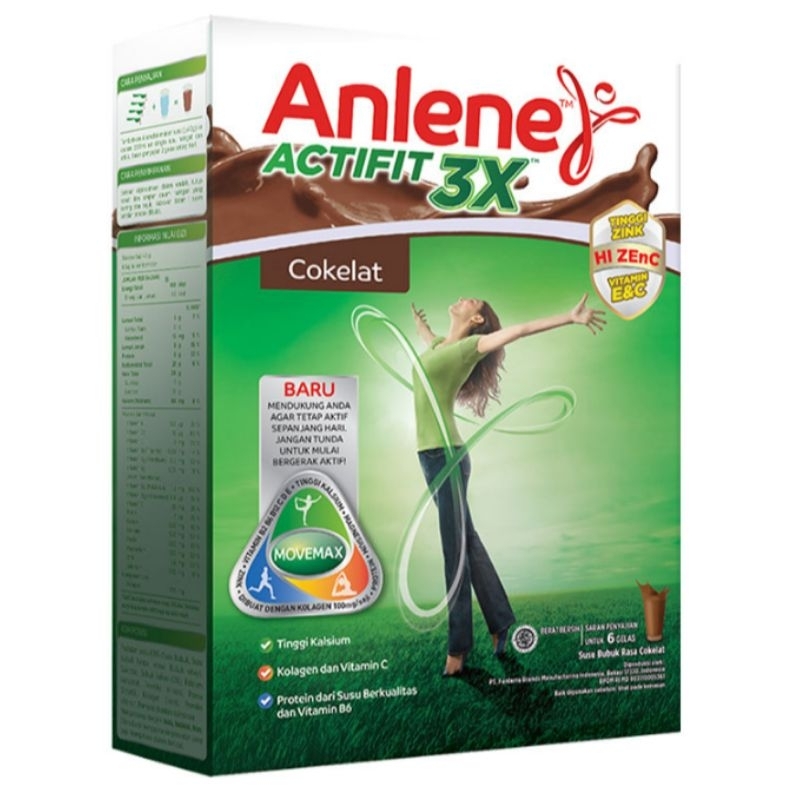 

Anlene actifit 3x susu bubuk rasa cokelat