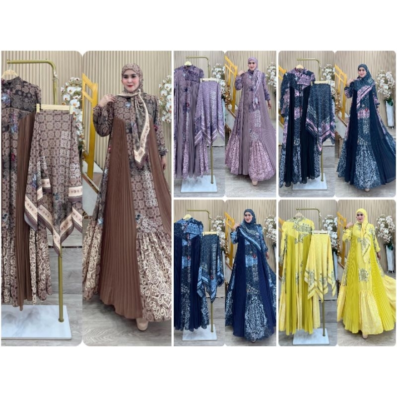 DRESS PRINTING PLISKET SERIES BY DIJAH