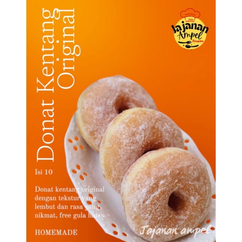 

DONAT KENTANG ORIGINAL isi 10 / frozen