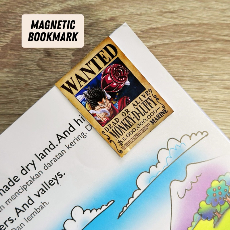 

Magnetic Bookmark Monkey D Luffy One Piece - Pembatas Buku Gambar Karakter Kartun Anime One Piece Pirates