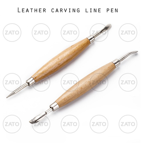 

Leather carving line pen WOOD 2 pcs - leather tool