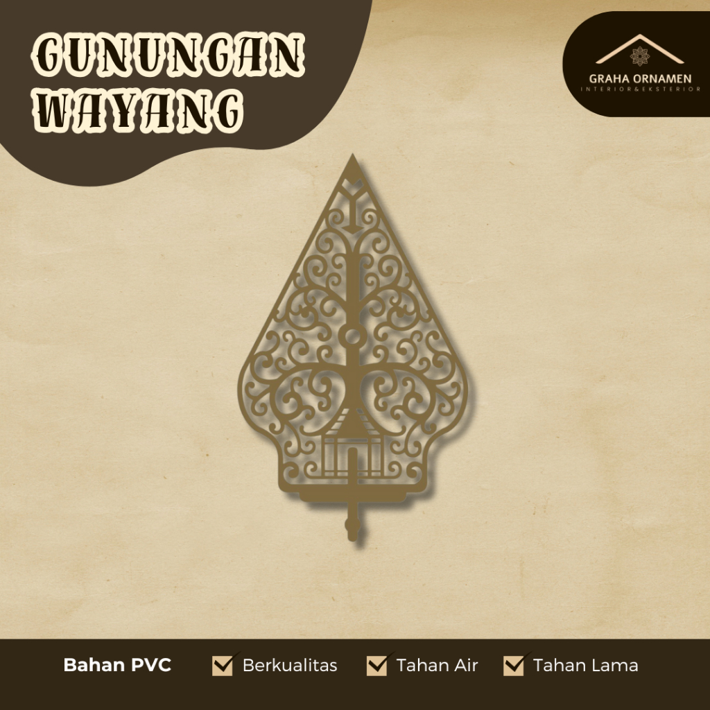 Gunungan Wayang Dekorasi Rumah Gunungan Wayang Hiasan Dinding Hiasan Dinding Gunungan Wayang Dekoras