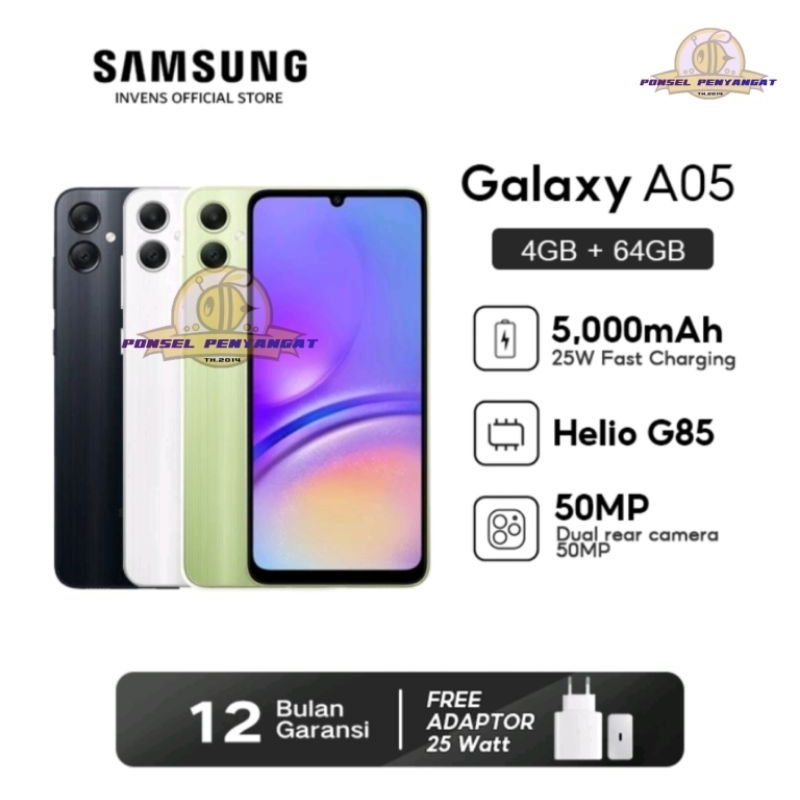 samsung A05 ram 4/64