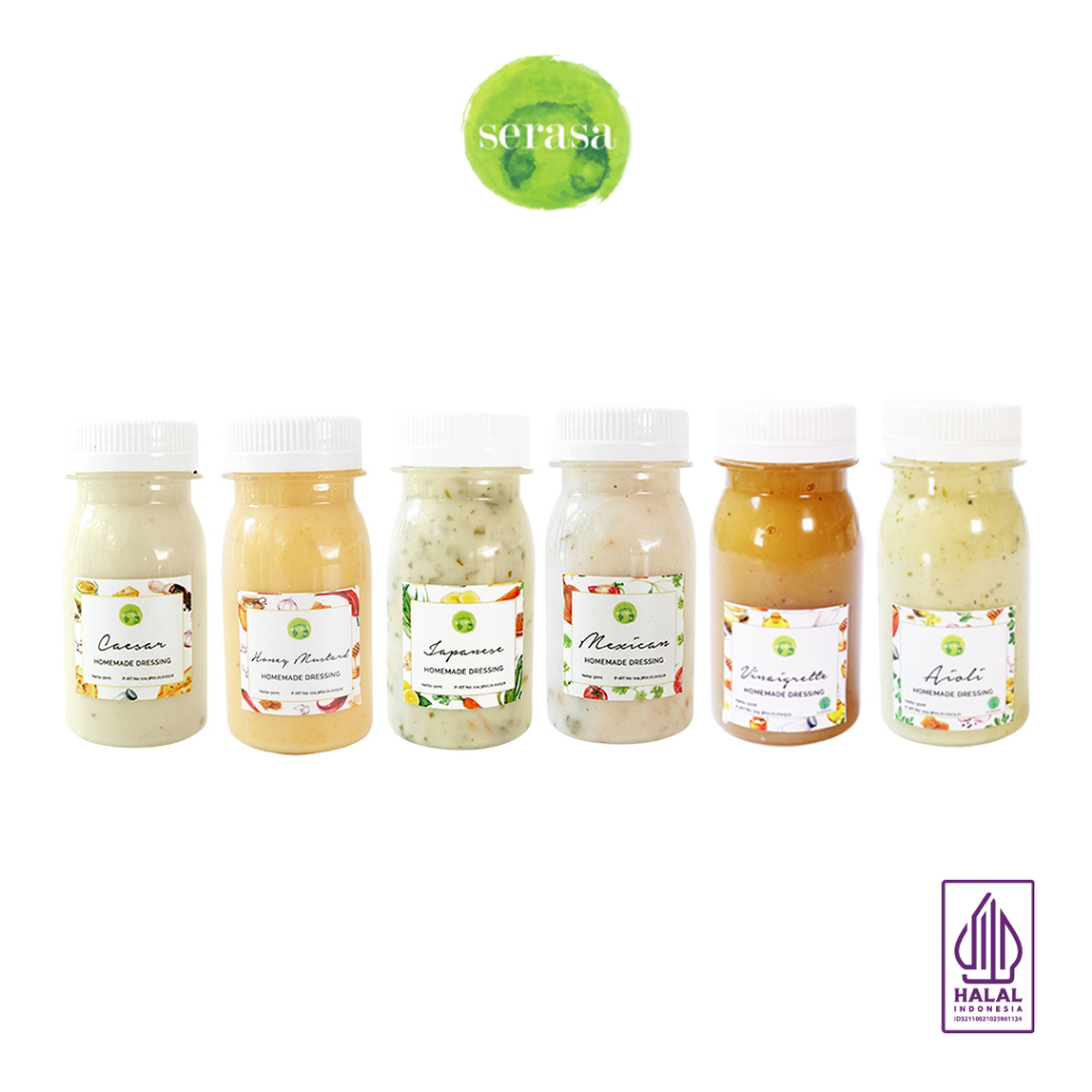 

[Travel Size Vegetarian Dressing Sampler 1pcs] Healthy Dressing Sampler by Serasa Salad