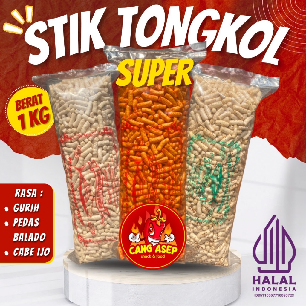 

STIK TONGKOL SUPER 1KG - Makanan Ringan Cemilan Snack Food gurih pedas balado