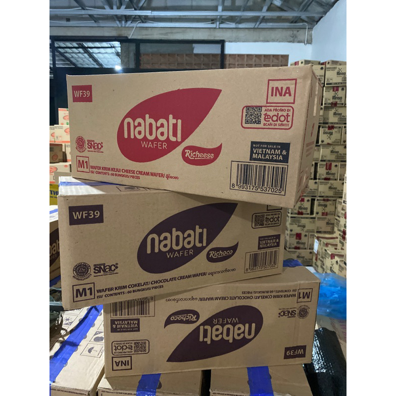 

2 Karton Wafer Nabati Isi 60 Bungkus / Nabati