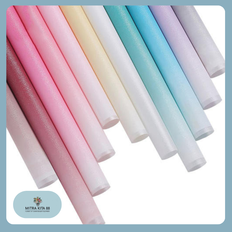 

Isi 15 LEMBAR Kertas Buket Bunga Motif Gradasi Bunga Florist Flower Wrapping Paper Gradient Cellophane KB027