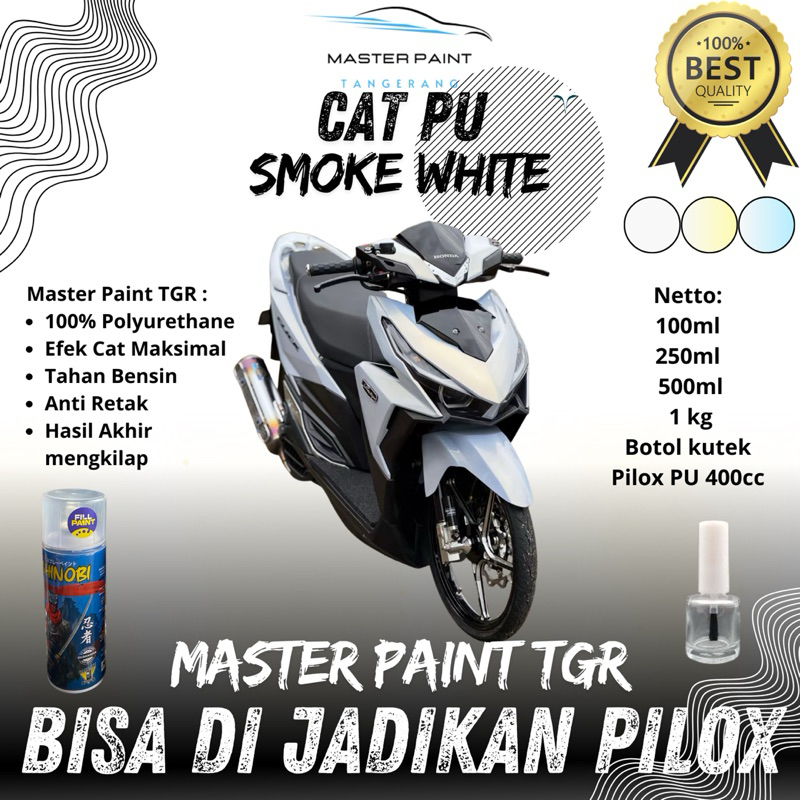 (BISA DI JADIKAN PILOX) CAT GOLDEN SMOKE WHITE | CAT PU SMOKE WHITE | CAT SMOKE PUTIH LEMBAYUNG GOLD