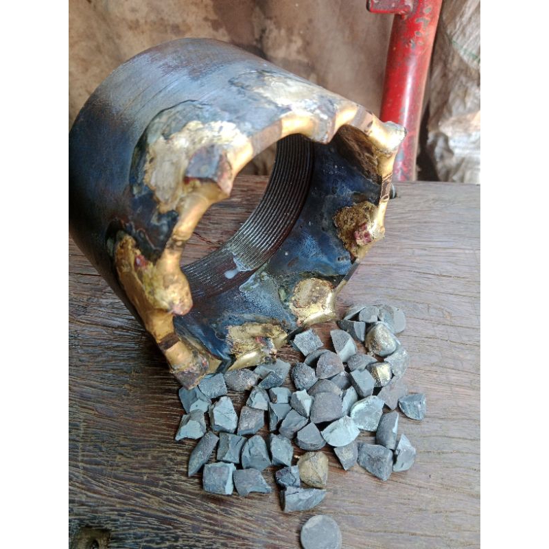 coring pengeboran 4" mata widia belah tricon