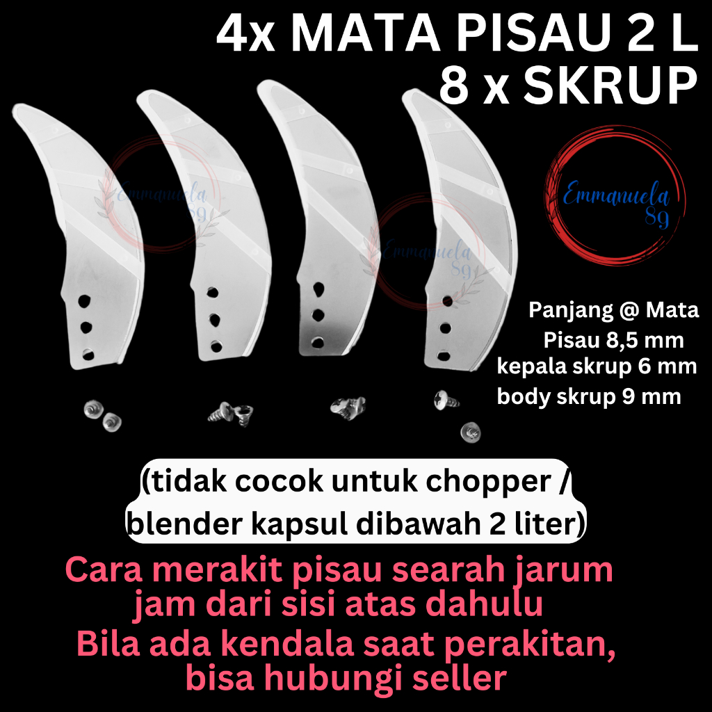 Mata Pisau Chopper 2 liter 3 Liter Blender Meat Grinder Penggiling Daging