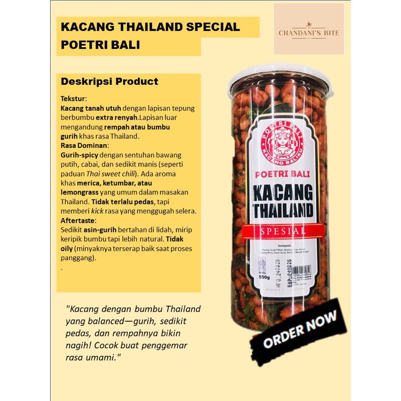 

Poetri Bali Kacang Thailand Spesial Petcan 550gr