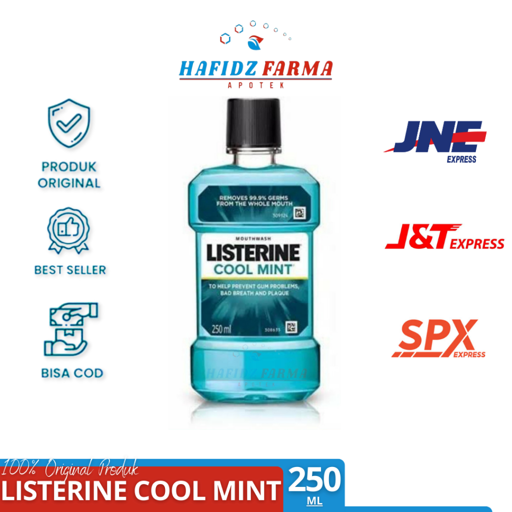 Listerine Cool Mint  250ML | Obat Kumur | kesegaran mulut | bau mulut | obat kumur