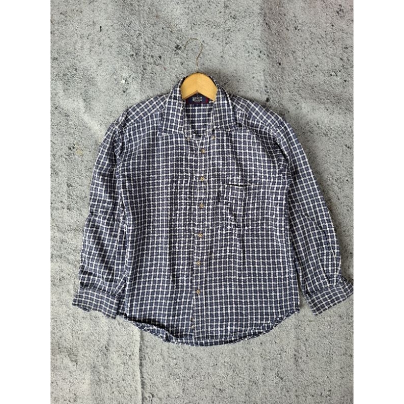 kemeja flannel kotak madison walker size m