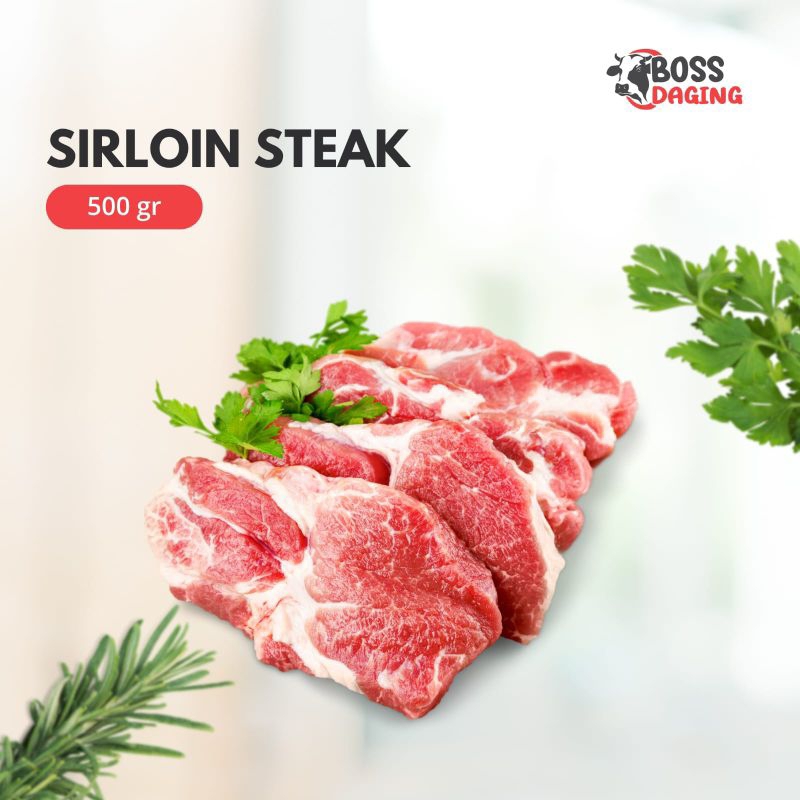 

Daging Sapi Sirloin Steak AUS 500g - Boss Daging