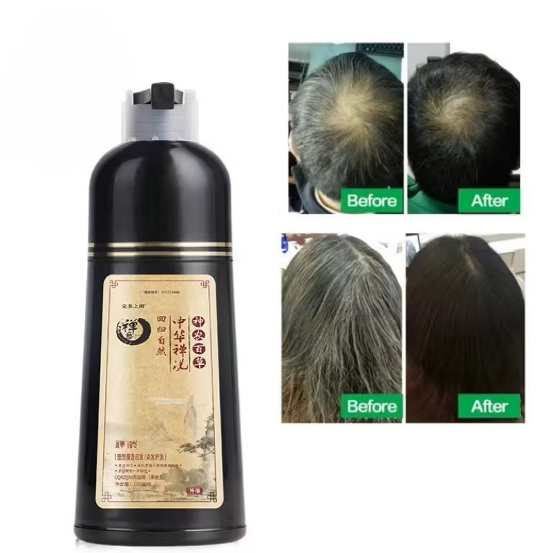Zein Shampo Penghitam Rambut Black Hair Shampoo Uban Menjadi Hitam Permanen Sampo Penghilang Uban Sh