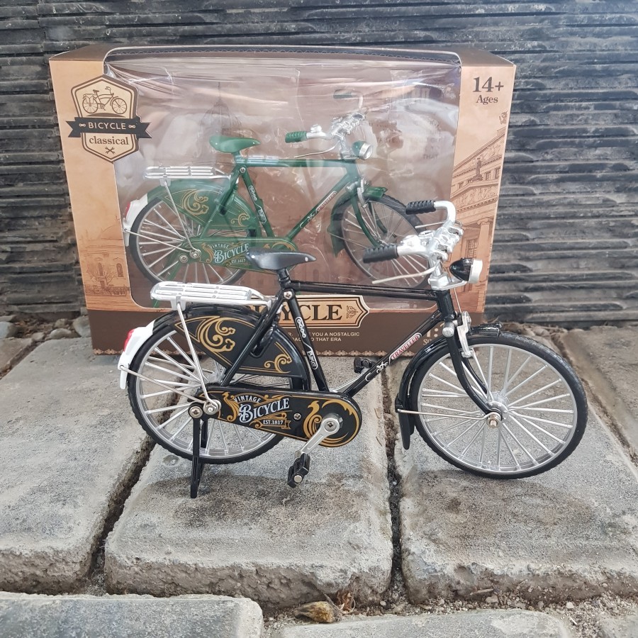 Mainan Diecast Sepeda Ontel Jadul - Diecast Sepeda Klasik Ontel