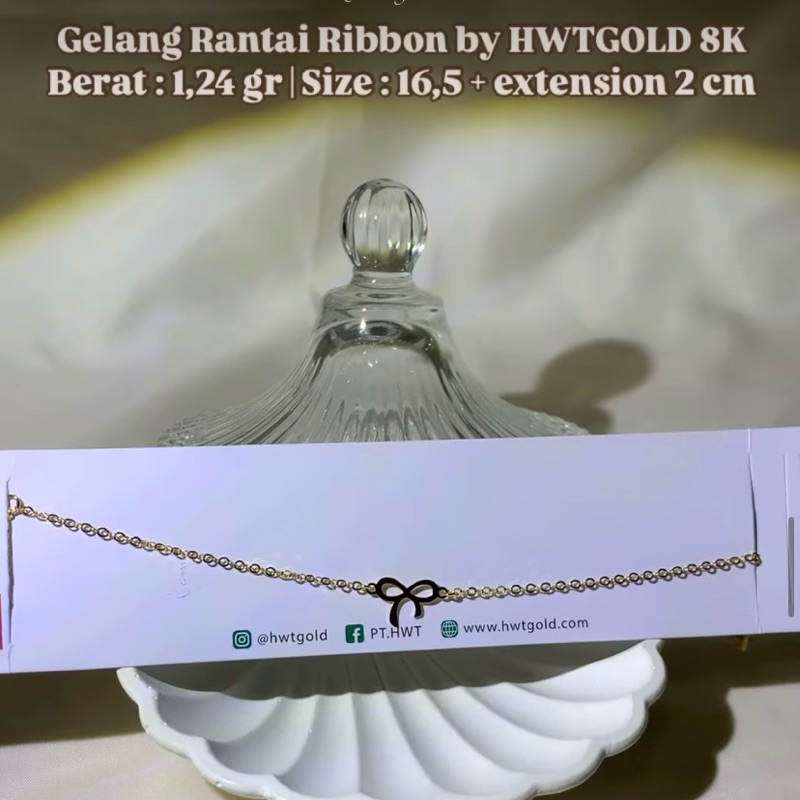 Gelang rantai pita fashion 8K