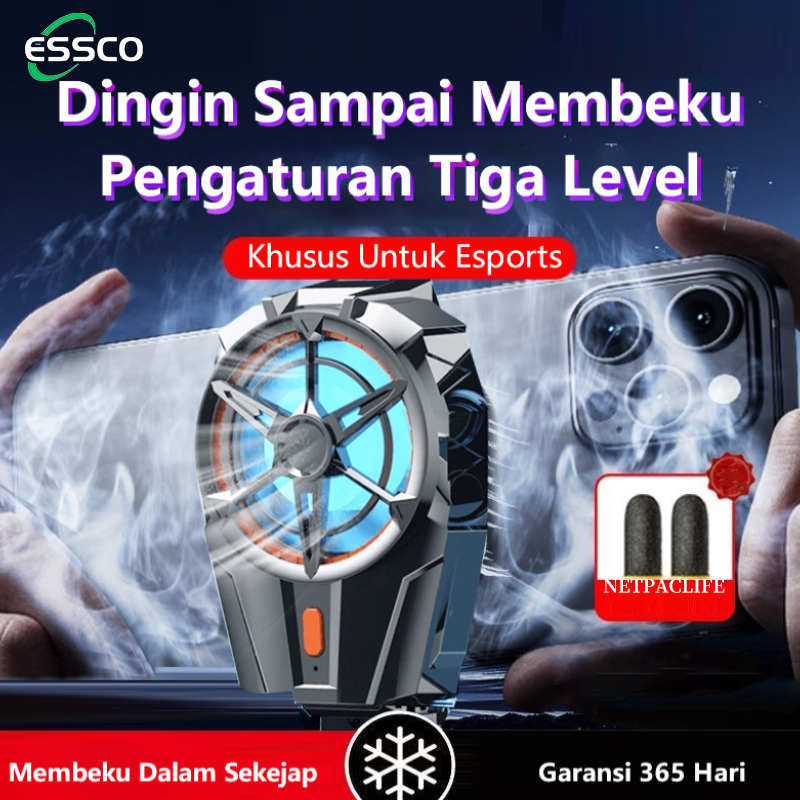 ESSCO X52 FunCooler Built In Baterai Gaming FanCooler Radiator Clip-on Ultra Tenang Dingin