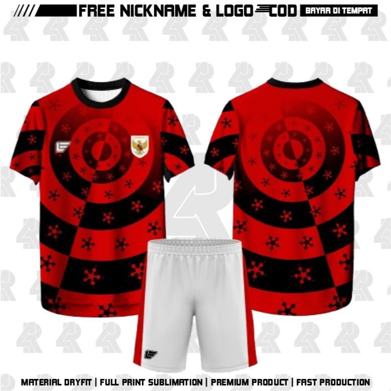 Jersey Training Timnas Indonesia Red WCQ 2025 Pre-Macth Printing Premium Gratis Pasang Nama Dan No
