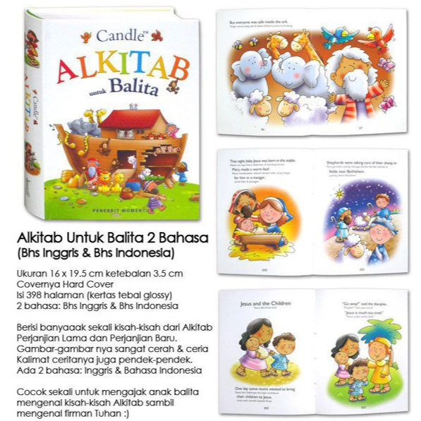 Alkitab untuk Balita - Alkitab Anak -  Children Bible For Kids - Dua Bahasa - Indonesia dan Inggris