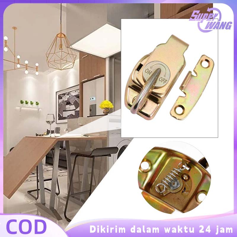 1set Grendel Pintu Sliding Table Lock Kunci Pintu Lemari Sliding Kunci Tambahan Pintu Geser