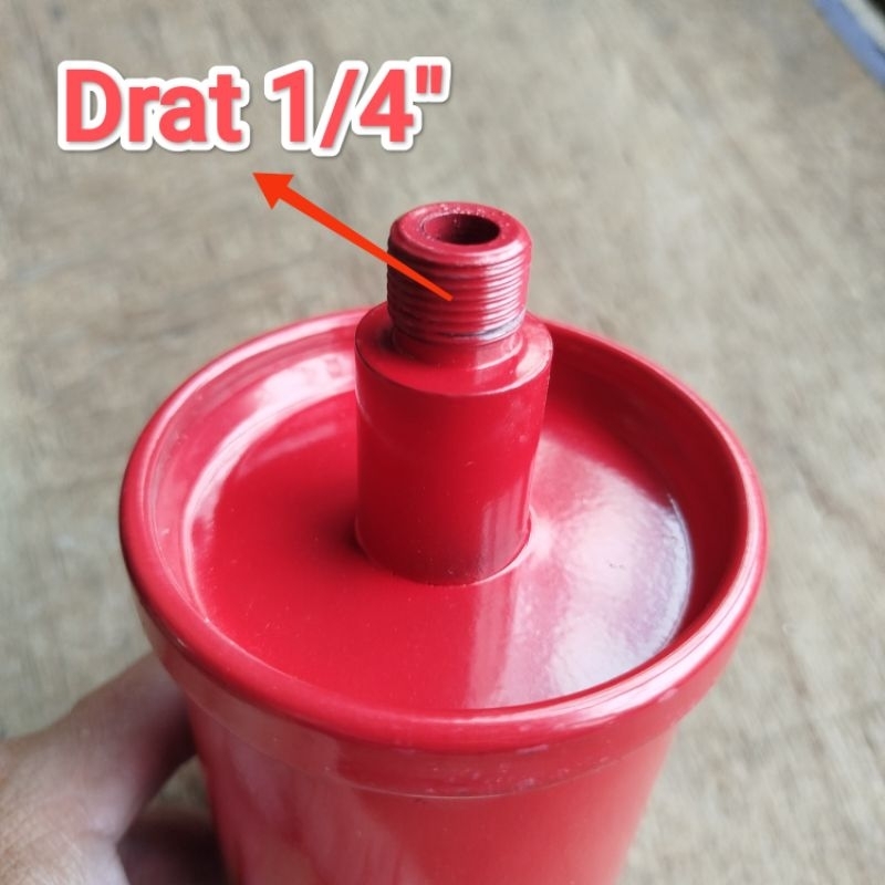 Tabung Mini Merah Pompa Air Besi Drat 1/4 Inch Berkualitas