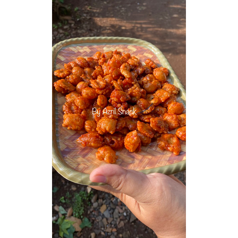 

Emping melinjo gepuk Pedas Manis 250gr - Renyah dan empuk