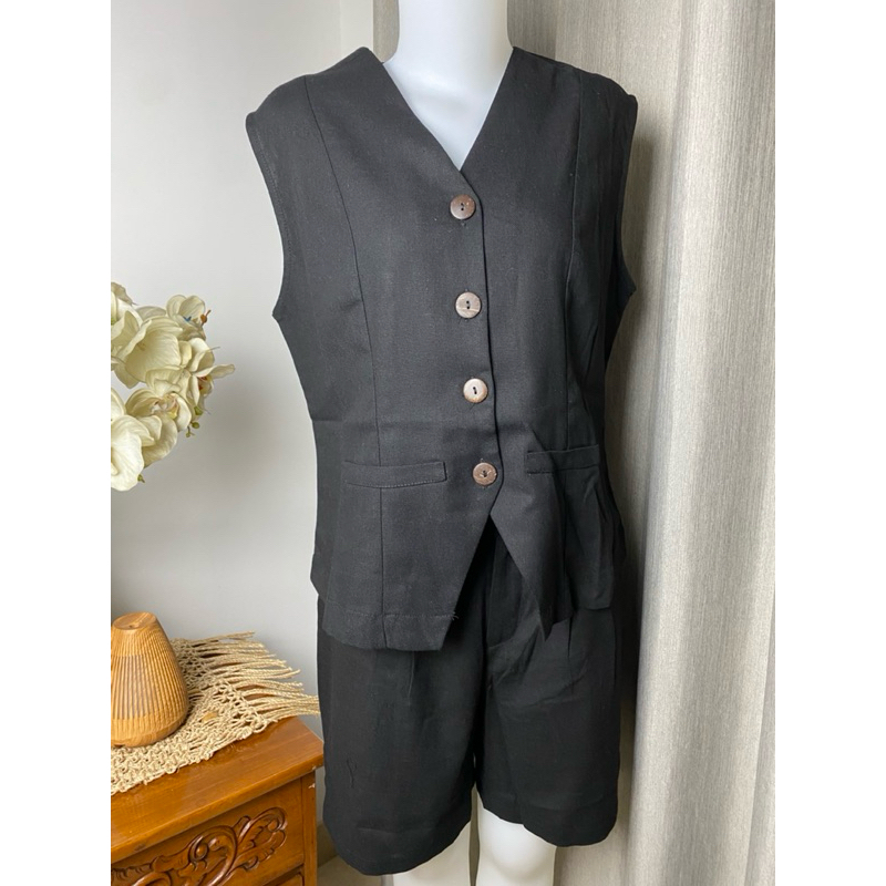 Setelan Celana Pendek | Setelan Wanita | Setelan Katun Linen