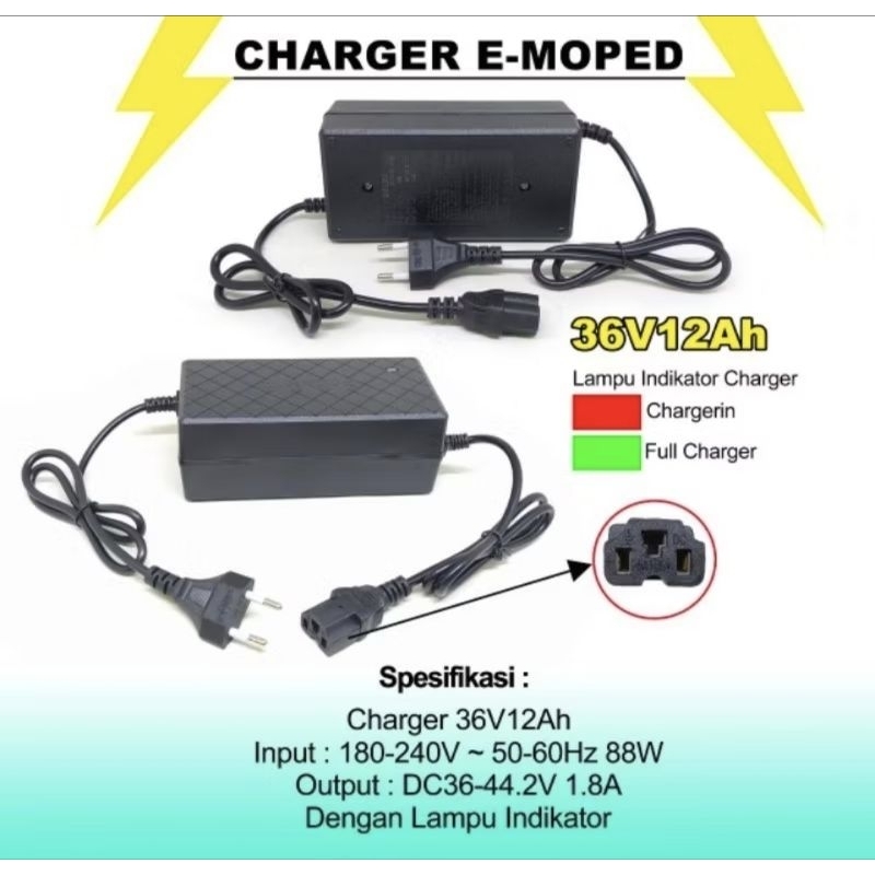 charger sepeda listrik 36v 12AH