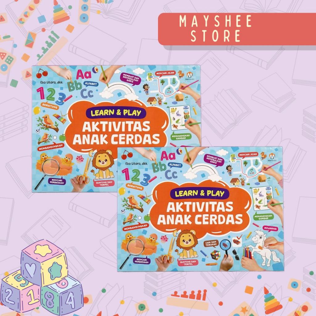 Ziyad Play&Learn: 1 PAKET 10 BUKU Aktivitas Anak Cerdas, Paket Aktivitas Anak Balita s/d TK B